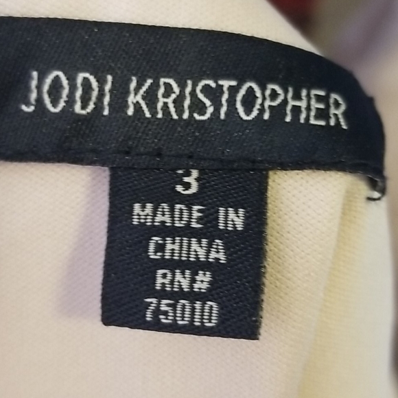 Jodi Kristopher dress navy blue lace overlay nwt - Picture 8 of 10